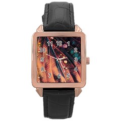 Abstract Wallpaper Images Rose Gold Leather Watch  by BangZart