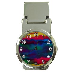 Watercolour Color Background Money Clip Watches by BangZart