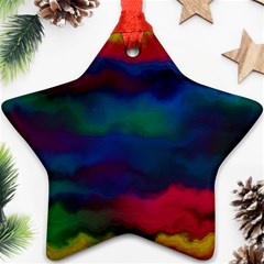 Watercolour Color Background Star Ornament (two Sides) by BangZart