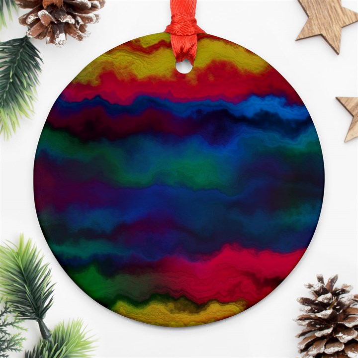 Watercolour Color Background Ornament (Round)