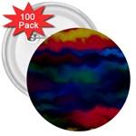 Watercolour Color Background 3  Buttons (100 pack)  Front