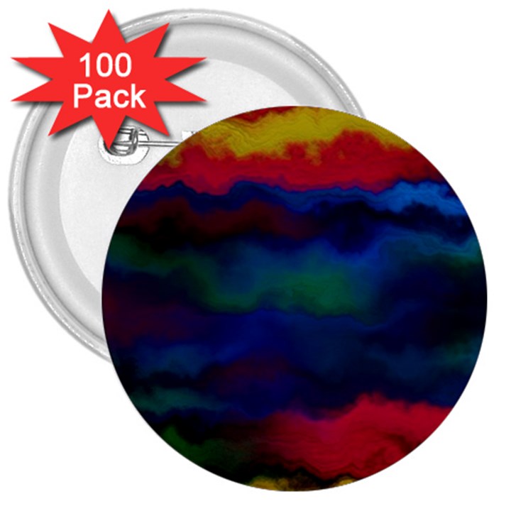 Watercolour Color Background 3  Buttons (100 pack) 