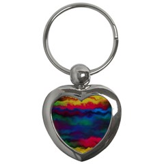 Watercolour Color Background Key Chains (heart)  by BangZart