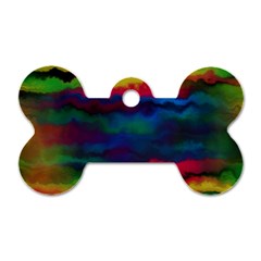 Watercolour Color Background Dog Tag Bone (one Side) by BangZart