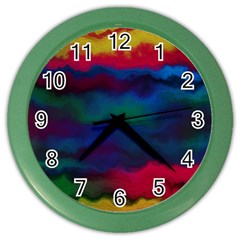 Watercolour Color Background Color Wall Clocks by BangZart