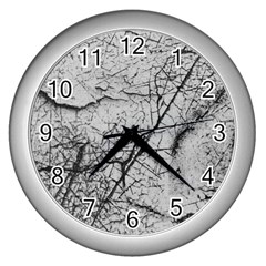 Abstract Background Texture Grey Wall Clocks (silver)  by BangZart