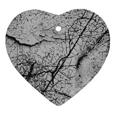 Abstract Background Texture Grey Heart Ornament (two Sides) by BangZart