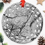 Abstract Background Texture Grey Round Filigree Ornament (Two Sides) Front