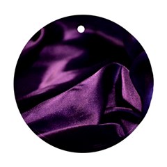 Shiny Purple Silk Royalty Ornament (Round)