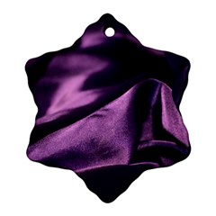 Shiny Purple Silk Royalty Snowflake Ornament (two Sides) by BangZart