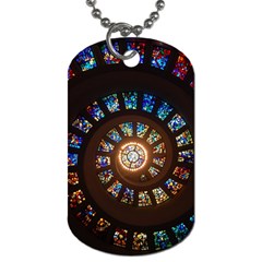 Stained Glass Spiral Circle Pattern Dog Tag (one Side) by BangZart