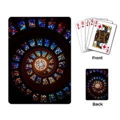 Stained Glass Spiral Circle Pattern Playing Card by BangZart