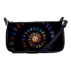 Stained Glass Spiral Circle Pattern Shoulder Clutch Bags by BangZart