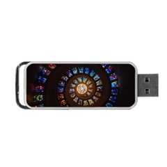 Stained Glass Spiral Circle Pattern Portable Usb Flash (two Sides) by BangZart