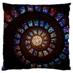 Stained Glass Spiral Circle Pattern Standard Flano Cushion Case (one Side) by BangZart