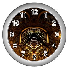 Fractal 3d Render Design Backdrop Wall Clocks (silver)  by BangZart