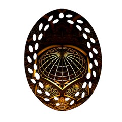 Fractal 3d Render Design Backdrop Ornament (oval Filigree) by BangZart