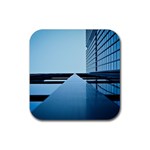 Architecture Modern Building Facade Rubber Coaster (Square)  Front