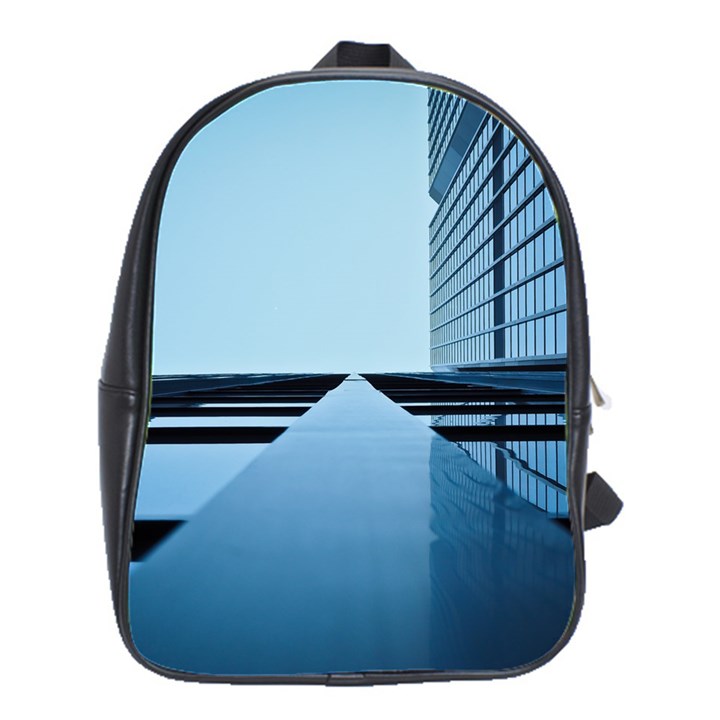 Architecture Modern Building Facade School Bag (Large)