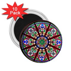 Church Window Window Rosette 2 25  Magnets (10 Pack)  by BangZart