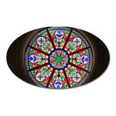 Church Window Window Rosette Oval Magnet by BangZart