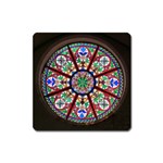 Church Window Window Rosette Square Magnet Front