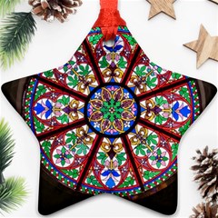 Church Window Window Rosette Star Ornament (two Sides) by BangZart