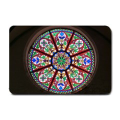 Church Window Window Rosette Small Doormat  by BangZart