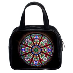 Church Window Window Rosette Classic Handbags (2 Sides) by BangZart