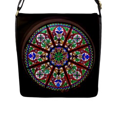 Church Window Window Rosette Flap Messenger Bag (l) 