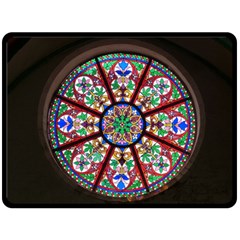 Church Window Window Rosette Double Sided Fleece Blanket (large)  by BangZart