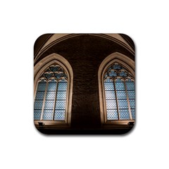 Church Window Church Rubber Coaster (square)  by BangZart