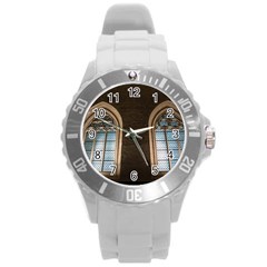 Church Window Church Round Plastic Sport Watch (l) by BangZart