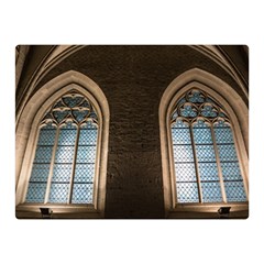 Church Window Church Double Sided Flano Blanket (mini)  by BangZart