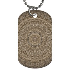 Background Mandala Dog Tag (one Side) by BangZart