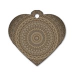 Background Mandala Dog Tag Heart (Two Sides) Front