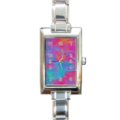 Abstract Fantastic Fractal Gradient Rectangle Italian Charm Watch by BangZart