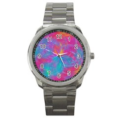 Abstract Fantastic Fractal Gradient Sport Metal Watch by BangZart