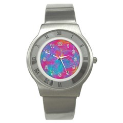 Abstract Fantastic Fractal Gradient Stainless Steel Watch by BangZart