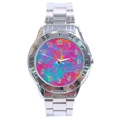 Abstract Fantastic Fractal Gradient Stainless Steel Analogue Watch by BangZart