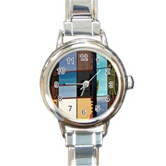 Glass Facade Colorful Architecture Round Italian Charm Watch by BangZart