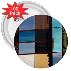 Glass Facade Colorful Architecture 3  Buttons (100 Pack)  by BangZart