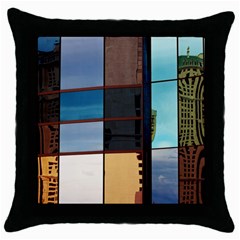 Glass Facade Colorful Architecture Throw Pillow Case (black) by BangZart