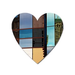 Glass Facade Colorful Architecture Heart Magnet by BangZart