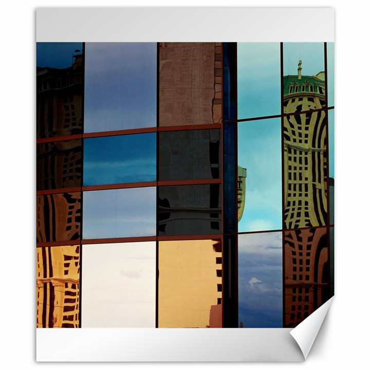 Glass Facade Colorful Architecture Canvas 8  x 10 