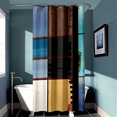 Glass Facade Colorful Architecture Shower Curtain 36  X 72  (stall)  by BangZart