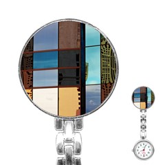 Glass Facade Colorful Architecture Stainless Steel Nurses Watch by BangZart