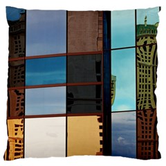 Glass Facade Colorful Architecture Large Flano Cushion Case (one Side) by BangZart