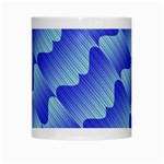 Gradient Blue Pinstripes Lines White Mugs Center