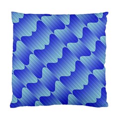 Gradient Blue Pinstripes Lines Standard Cushion Case (one Side) by BangZart